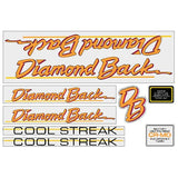 Diamond Back - 1986 Cool Streak - for grey frame decal set - Old school bmx - Bmx Products AU