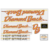 Diamond Back - 1986 Hot Streak - for grey frame decal set - Old school bmx - Bmx Products AU