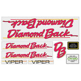 Diamond Back - 1986 Viper - for chrome frame decal set - Old school bmx - Bmx Products AU
