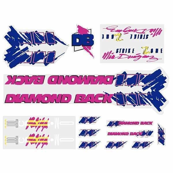 Diamond Back - 1988 Strike Zone - Mike Dominguez decal set - Old school bmx - Bmx Products AU
