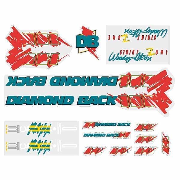 Diamond Back - 1988 Strike Zone - Woody Itson decal set - Old school bmx - Bmx Products AU