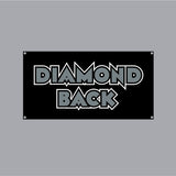 DIAMOND BACK - Black and Silver words Banner - old school bmx - Bmx Products AU