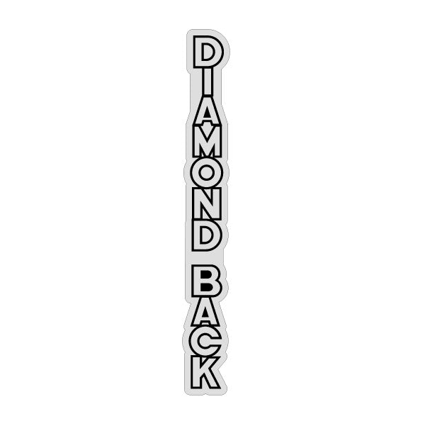 Diamond back - Black - Vertical - Stem decal - Old school bmx - Bmx Products AU