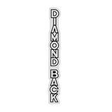 Diamond back - Black - Vertical - Stem decal - Old school bmx - Bmx Products AU