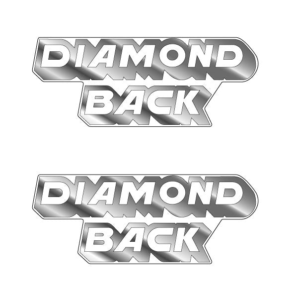 Diamond back - Chrome new font - Seat decal set - Old school bmx - Bmx Products AU
