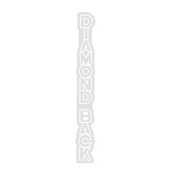 Diamond back - White - Vertical - Stem decal - Old school bmx - Bmx Products AU
