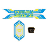 Dodsun - Surfer BMX - Blue Yellow decal set - old school bmx - Bmx Products AU