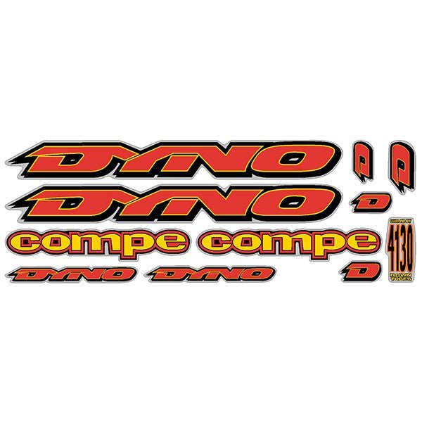 DYNO 1995 COMPE decal set for chrome frame old school bmx Bmx