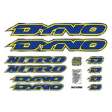 DYNO - 1995 NITRO decal set for chrome frame - old school bmx - Bmx Products AU
