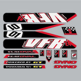DYNO - 2001 VFR 24 Black/Red decal set - old school bmx - Bmx Products AU