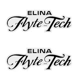Elina - Flyte Tech BLACK - Seat decal set - Old school bmx - Bmx Products AU