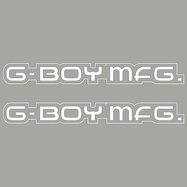 G - BOY manufacturing - WHITE Down tube decal set - old school bmx - Bmx Products AU