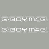 G - BOY manufacturing - WHITE Down tube decal set - old school bmx - Bmx Products AU