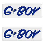 G - BOY Script - BLUE Horizontal decal pair - old school bmx - Bmx Products AU