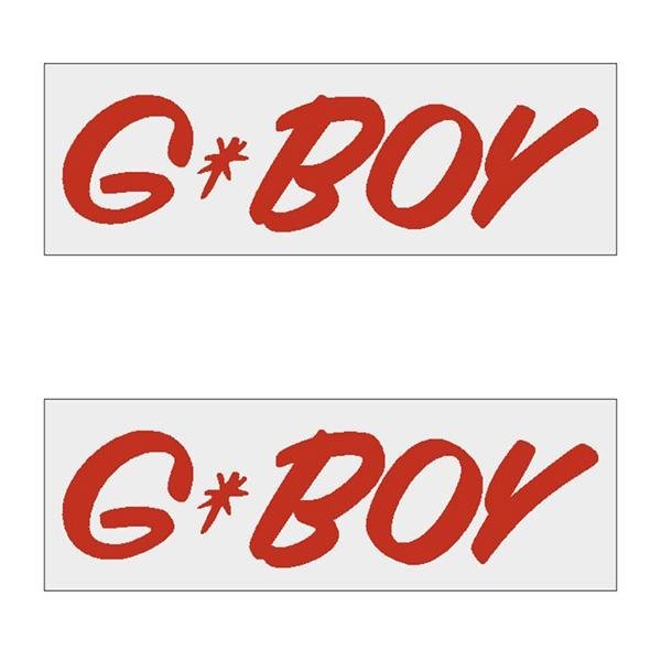 G - BOY Script - RED Horizontal decal pair - old school bmx - Bmx Products AU