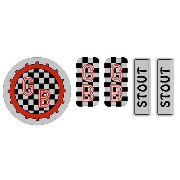 G - BOY - STOUT - BLACK decal set - old school bmx - Bmx Products AU