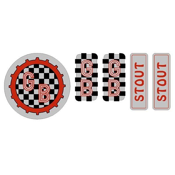 G - BOY - STOUT - RED decal set - old school bmx - Bmx Products AU