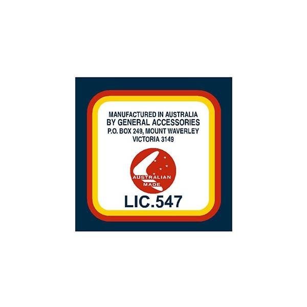 General Accessories - LIC - 547 white inner decal - old school bmx - Bmx Products AU