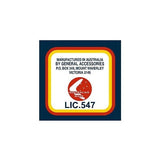 General Accessories - LIC - 547 white inner decal - old school bmx - Bmx Products AU