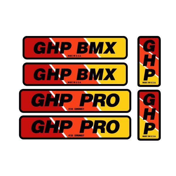 GHP - GHP PRO decal set - old school bmx - Bmx Products AU