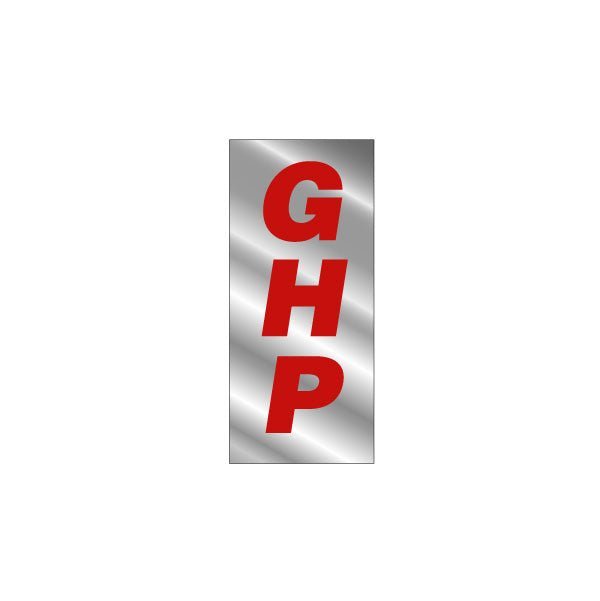 GHP - Red - Seat post decal - old school bmx - Bmx Products AU