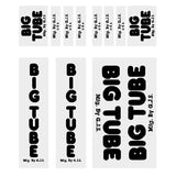 GJS - BIG TUBE - black decal set - Old school bmx - Bmx Products AU