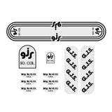 GJS - Gen 4 - Black on clear decal set - Old school bmx - Bmx Products AU