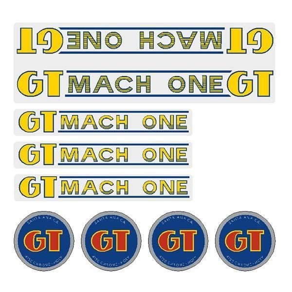 GT - 1984 - 85 Mach One - Clear - decal set - Old school bmx - Bmx Products AU