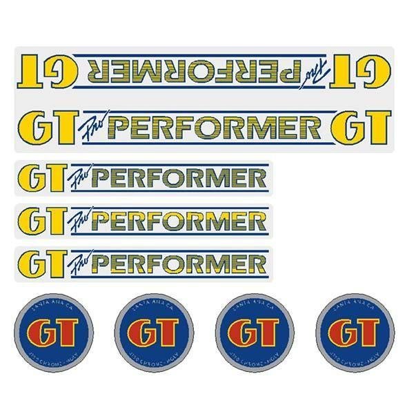 GT - 1984 - 85 Pro Performer Italics - Clear - decal set - Old school bmx - Bmx Products AU