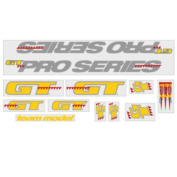 GT - 1990 Pro Series - For Black and Blue frame decal set - Old school bmx - Bmx Products AU