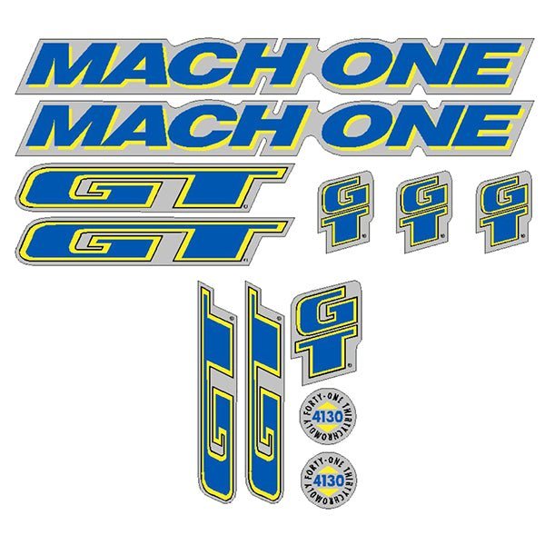 GT - 1992 Mach One - For Chrome frame - decal set - Old school bmx - Bmx Products AU