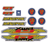 GT - 1993 Interceptor - Chrome decal set - Old school bmx - Bmx Products AU