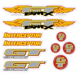 GT - 1994 Interceptor - for blue frame - decal set - Old school bmx - Bmx Products AU