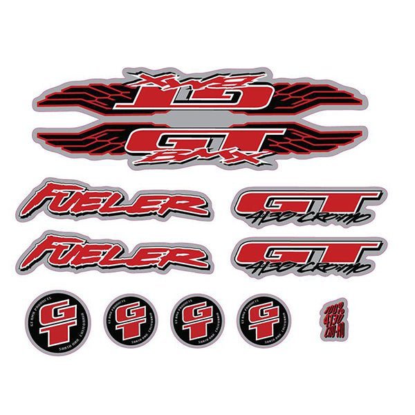 GT - 1995 Fueler - decal set on chrome - Old school bmx - Bmx Products AU