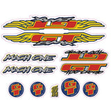 GT - 1995 Mach One - For Red frame - decal set - Old school bmx - Bmx Products AU