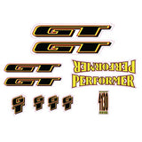 GT - 1995 Performer - decal set - Old school bmx - Bmx Products AU