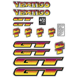 GT - 1996 Vertigo - for chrome frame decal set - Old school bmx - Bmx Products AU