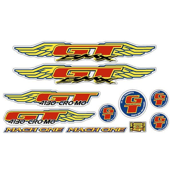 GT - 1997 Mach One - for chrome frame decal set - Old school bmx - Bmx Products AU
