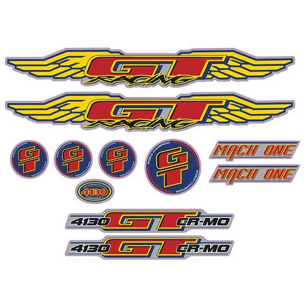 GT - 1998 Mach One - Chrome decal set - Old school bmx - Bmx Products AU