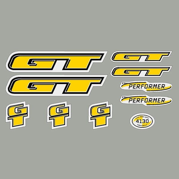 GT - 1998 Pro Performer - for chrome frame decal set - Old school bmx - Bmx Products AU