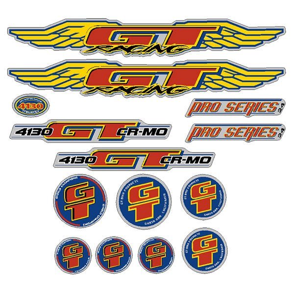GT - 1998 Pro Series 24 - Chrome decal set - Old school bmx - Bmx Products AU