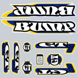GT - 2000 Bump - For yellow frame decal set - Old school bmx - Bmx Products AU
