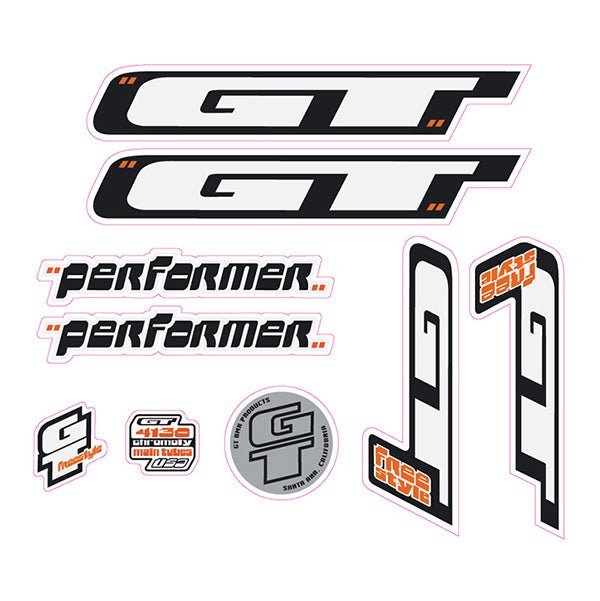 GT - 2000 Performer - decal set - Orange frame - Old school bmx - Bmx Products AU