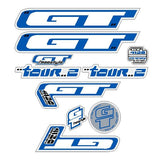 GT - 2000 - Tour 2 - decal set - Black frame - Old school bmx - Bmx Products AU
