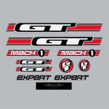 GT - 2003 Mach One EXPERT - silver frame Clear decal set - Old school bmx - Bmx Products AU