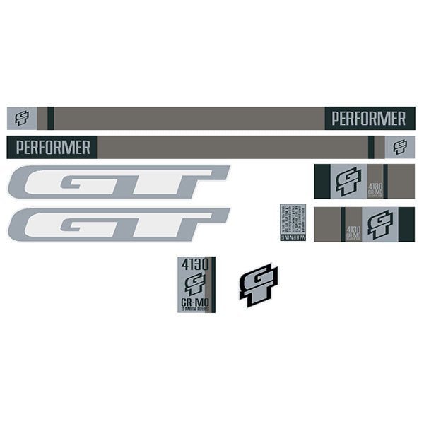 GT - 2003 Performer - for blue frame - decal set - Chrome frame - Old school bmx - Bmx Products AU
