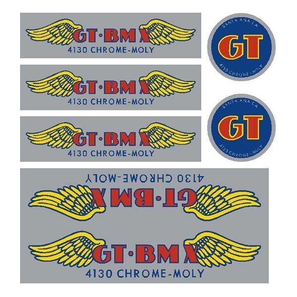 GT - 4130 chrome LARGE DT - decal set - Old school bmx - Bmx Products AU