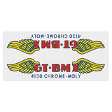 GT - 4130 clear - LARGE frame decal - Old school bmx - Bmx Products AU