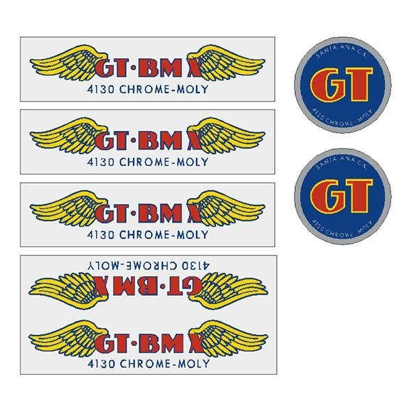 GT - 4130 clear SMALL DT - decal set - Old school bmx - Bmx Products AU