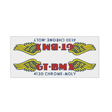 GT - 4130 clear - SMALL frame decal - Old school bmx - Bmx Products AU